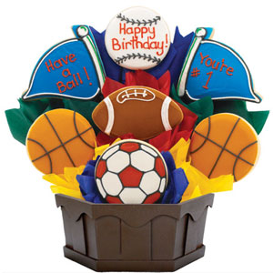 SPORTS COOKIE GIFT BASKETS