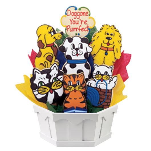 Cats & Dogs Cookie Bouquet