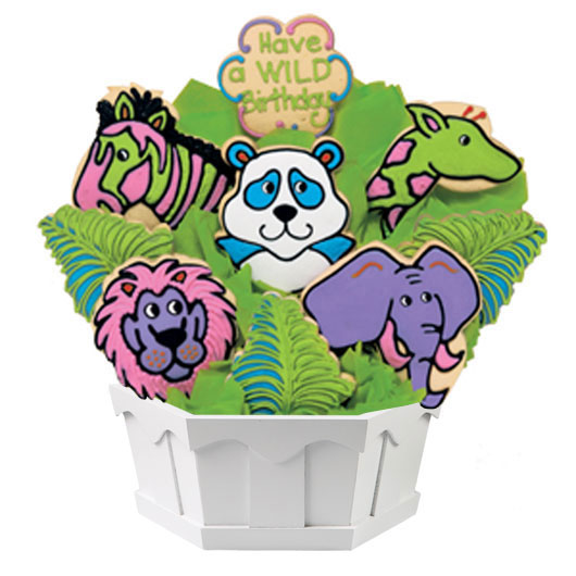 Wild Zoo Birthday Cookie Bouquet