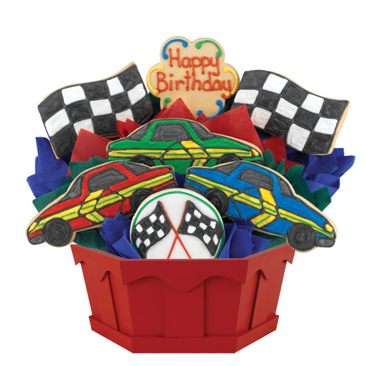 Birthday Race Cars Cookie Bouquet