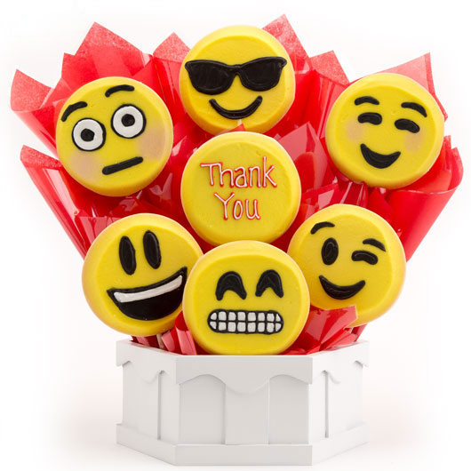 Sweet Emojis-Thank You Cookie Bouquet