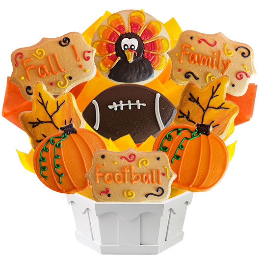 Fall, Family, & Football Cookie Bouquet