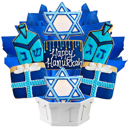 Happy Hanukkah Cookie Bouquet