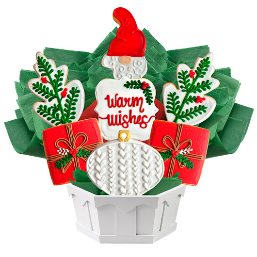 Warm Holiday Wishes Cookie Bouquet
