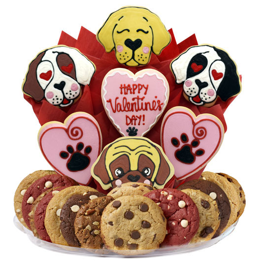 Valentine Puppies Gourmet Gift Basket