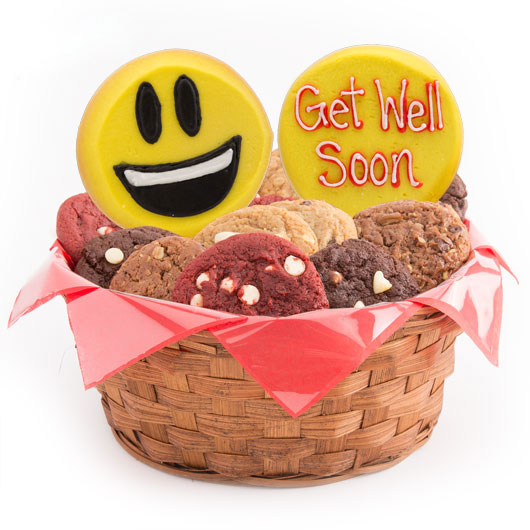 Sweet Emojis Cookie Basket-Get Well