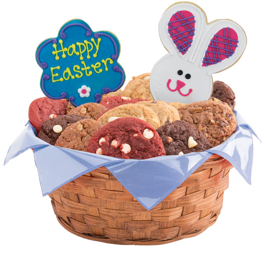 Easter Patchwork Bunnies Cookie Basket