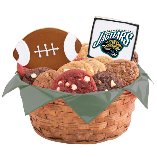 Football Cookie Basket - Jacksonville