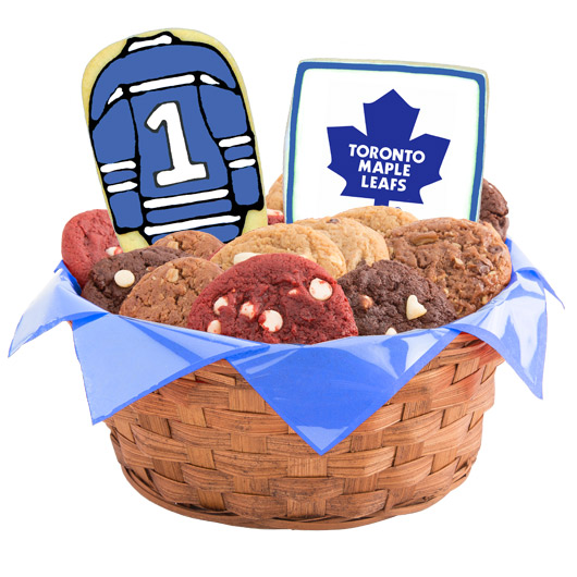 Hockey Cookie Basket - Toronto Maple