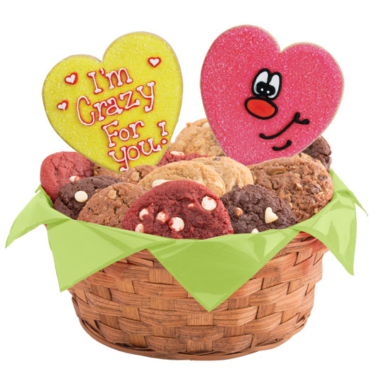 Wacky Hearts Cookie Basket
